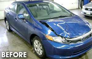 Damaged Front End Before